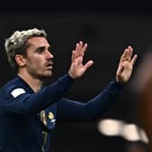 France's forward #07 Antoine Griezmann gestures during the Qatar 2022 World Cup semi-final football match between France and Morocco (Picture: GABRIEL BOUYS/AFP via Getty Images)
