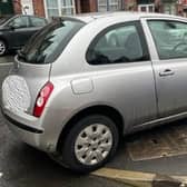 A grey Nissan Micra has been seized after 'appalling' parking in Sheffield. Picture: South Yorkshire Police