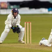 Joe Root sweeps up a boundary off a Lloyd delivery during day one of the County Championship match between Yorkshire and Derbyshire (Picture: Bruce Rollinson)