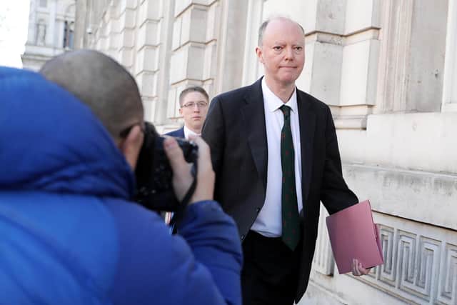 Chief Medical Officer for England Professor Chris Whitty arriving at the Cabinet Office in Whitehall in 2020 (Photo: Dan Kitwood/Getty Images)