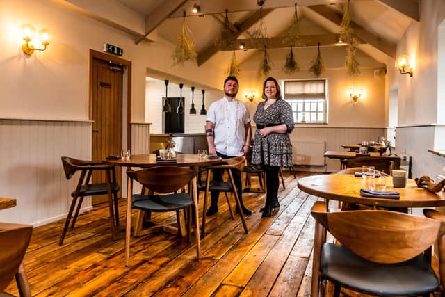 Vicky Overington, with her husband Chef Joshua who has become the newest Yorkshire Michelin-starred chef at Myse restaurant.