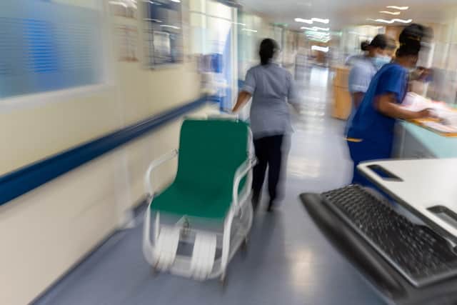 Staff on an NHS hospital ward. PIC: Jeff Moore/PA Wire