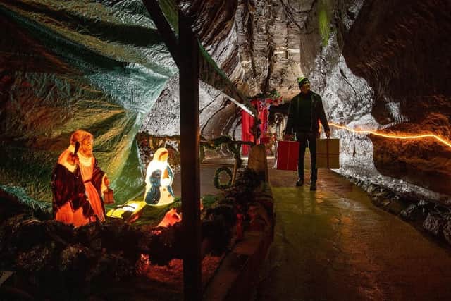 Santas Grotto at Ingleborough Cave. (Pic credit: Bruce Rollinson)