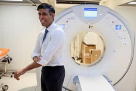 Prime Minister Rishi Sunak during a visit to a mobile lung health check unit in Nottingham. Picture: Phil Noble/PA Wire