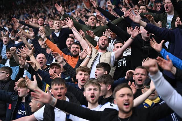 Leeds fans will have to wait almost an entire month between games. Picture:s: OLI SCARFF/AFP via Getty Images.