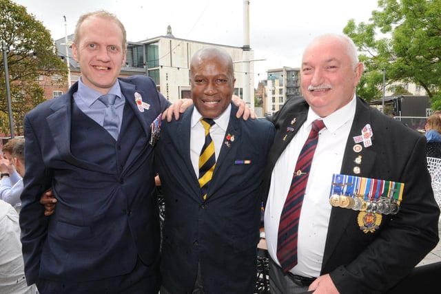 CPL John Calvert of RAF Northolt, Ian Bailey of Woodhouse who served with the Princess of Wales Royal Regiment, Dave Pollard of the Royal Engineers.