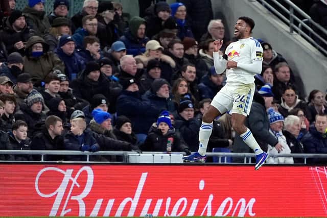 JUSTIN TIME: Leeds United's golascorer James Justin celebrates scoring (Image: Peter Byrne/PA Wire)