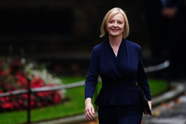 New Prime Minister Liz Truss arrives in Downing Street, London. PIC: Victoria Jones/PA Wire