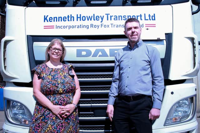 Pictured: Gaynor and Arthur Daw, who now run Kenneth Howley Transport.