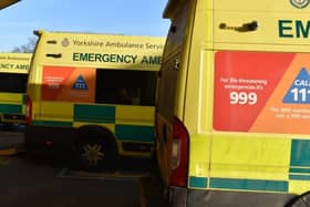 Ambulances at Harrogate hospital