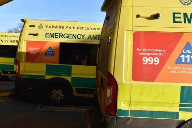 Ambulances at Harrogate hospital