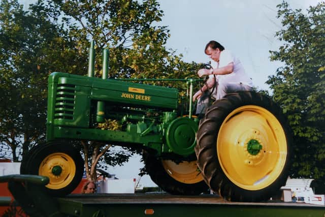Geoff setting up at the Great Yorkshire Show in his younger days.