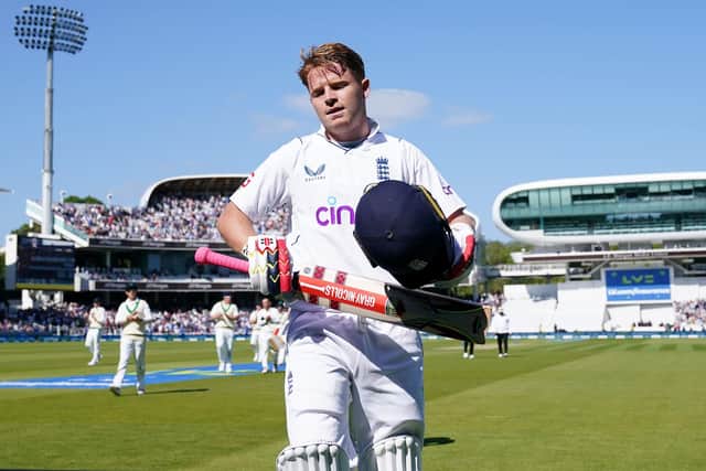 FINE KNOCK: England's Ollie Pope walks off the pitch after being dismissed for 205 on day two against Ireland at Lord's Picture: John Walton/PA
