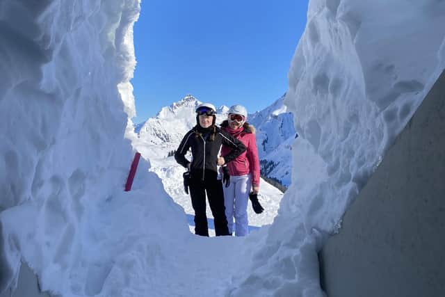 Evie and Maria SkySpace Lech entrance
