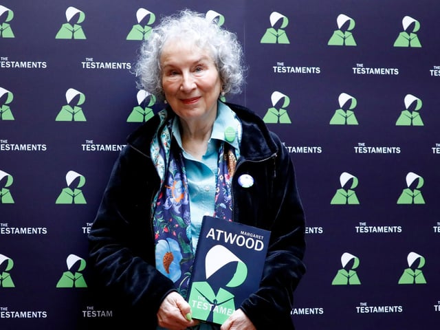 Hulu has shut down production of the fourth season of dystopian drama because of health fears surrounding Covid-19. Author Margaret Atwood, who wrote the 1985 novel on which the series is based, is pictured.