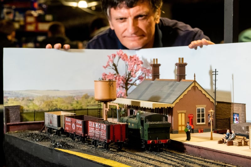 Kevin Smith, of Whitby, with his fictitious GWR 0 gauge layout set in North Devon, titled 'Badgers Bottom'
