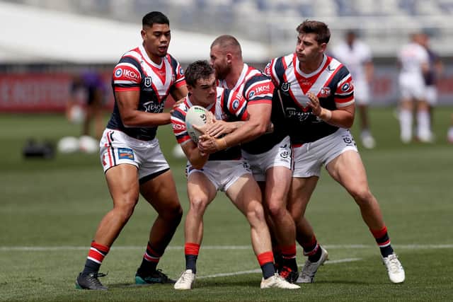 Tom Deakin rubbed shoulders with some of the best players in Australia during his time with the Roosters. (Photo by Kelly Defina/Getty Images)
