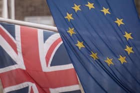A file photo of the EU and Union flags. PIC: PA
