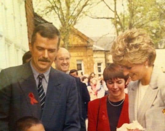 Princess Diana visiting a Turning Point service in Wakefield in 1993