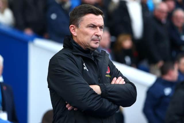 TACTICAL PLANS:  Sheffield United manager Paul Heckingbottom watches on