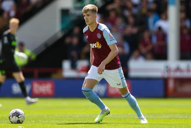 Josh Feeney, pictured in action for Aston Villa during the pre-season friendly match against Walsall at Poundland Bescot Stadium on July 15, 2023. Photo by Barrington Coombs/Getty Images.