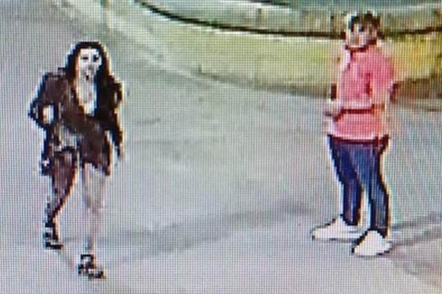 Police have released a CCTV image of two people they want to speak to in relation with an assault and hate crime