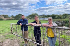 Chris Harrap, Head of Estates and Environment at Tyers Hall Farm, Jenny Palmer, Agricultural Officer at Don Catchment Rivers Trust and Ann Hanson, Farming and Wildlife Adviser at Yorkshire Farming and Wildlife Partnership.