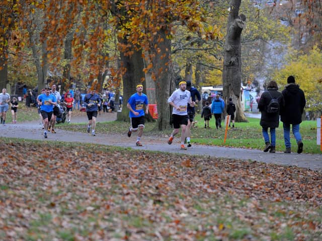 Runners make their way through Roundhay Park. PIC: Steve Riding