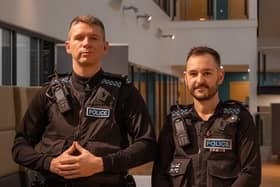 PC Tom Cannon and PC Dom Taylor from Cleveland Police