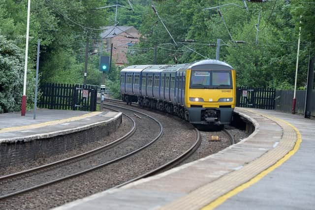 A train pulls in to the station, on the Network Rail service. (Pic credit: Bruce Rollinson)