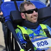 LEGEND: Rob Burrow, pictured at the start of the Rob Burrow Marathon in May last year. Picture: Steve Riding.