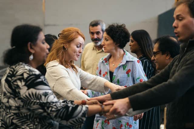 The company rehearsing Orpheus: Monteverdi Reimagined, a collaboration between Opera North and South Asian Arts-uk. Picture: Tom Arber