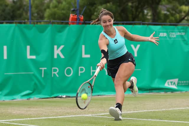 Winning return: Jodie Burrage of Great Britain reached the final of last year's Ilkley Trophy. She is heading back to Yorkshire to go one better next week. (Picture: Lewis Storey/Getty Images for LTA)
