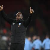 Hard-earned point: Darren Moore, manager of Sheffield Wednesday, acknowledges the fans following a vital 2-2 draw at Ipswich Town. (Picture: Mike Hewitt/Getty Images)