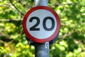 A 20 mph traffic sign. A 20mph speed limit was introduced in built-up areas in Wales recently.  PIC: Simon Hulme