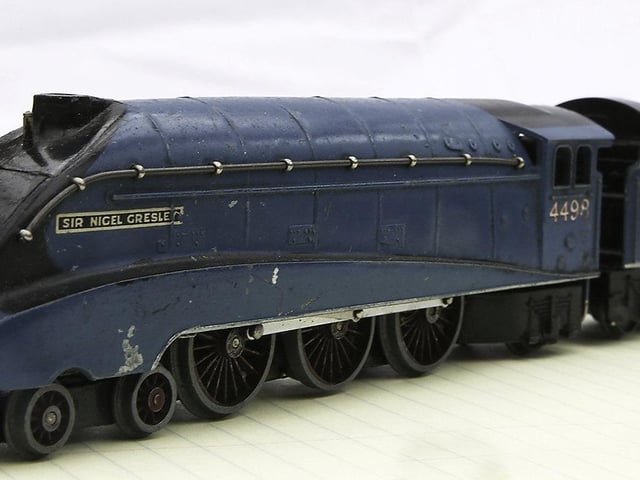 Ted Kenny's model Class A4 Pacific Sir Nigel Gresley. Kenny went on to build his epic train track in the attic of his home in York, which measured roughly 12ft by 5ft and completely filled the room.