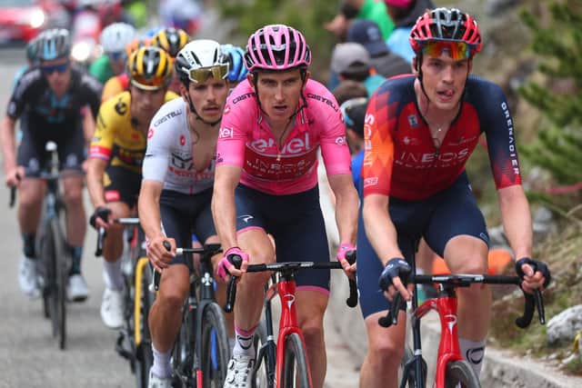 GET ME THERE: Ben Swift has been helping INEOS Grenadiers' team-mate Geraint Thomas through this year's Giro d'Italia - with the British rider in the overall lead going into Saturday's 20th stage. Picture: LUCA BETTINI/AFP via Getty Images