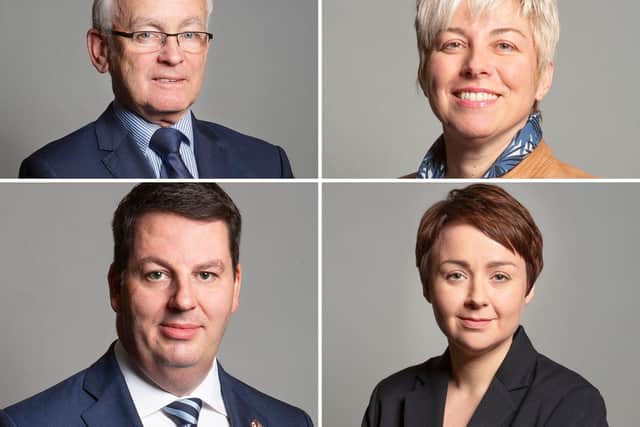Martin Vickers, MP for Cleethorpes, Lia Nici, MP for Great Grimsby, Andrew Percy, MP for Brigg and Goole, and Holly Mumby-Croft, MP for Scunthorpe.