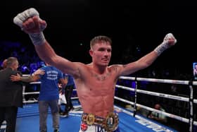Sheffield's Dalton Smith after beating Sam O'maison for the vacant British Super-Lightweight Title. (Picture: Mark Robinson Matchroom Boxing)
