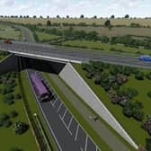 An artist's impression of the new road layout