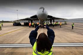 Members of the public snapped up tickets to have the chance to view the Vulcan aircraft on the runway at the former Doncaster Sheffield Airport earlier this year. Picture taken by Yorkshire Post Photographer Simon Hulme March 5, 2023.