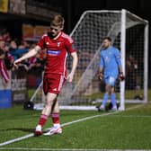 Harry Green of Scarborough Athletic reacts during the Emirates FA Cup First Round match between Scarborough Athletic and Forest Green Rovers at Flamingo Land Stadium on December 12 (Picture: George Wood/Getty Images)