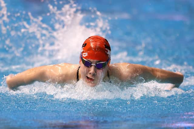 Phoebe Cooper of City of Sheffield pictured competing in the women's 400m individual medley at the British Championships won two events as Yorkshire won the GoCardless Swim England National County Team Championships 2023 (Picture: Alex Pantling/Getty Images)
