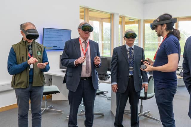 Business, education and civic leaders had the chance to try some of the new £2.7 million high tech facilities during a launch event at Askham Bryan College in York.