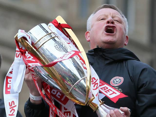 LEGEND: Chris Wilder's Bramall Lane reputation is secured thanks to the work he did bringing Sheffield United up from League One