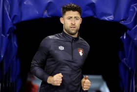 LONDON, ENGLAND - NOVEMBER 24: Gary Cahill of AFC Bournemouth walks out to warm up prior to the Sky Bet Championship match between Millwall and AFC Bournemouth at The Den on November 24, 2021 in London, England. (Photo by Alex Pantling/Getty Images)