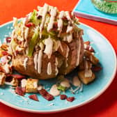Anthea Malialis's Chicken Caesar jacket potato. Picture credit should read: Hannah Hughes/PA