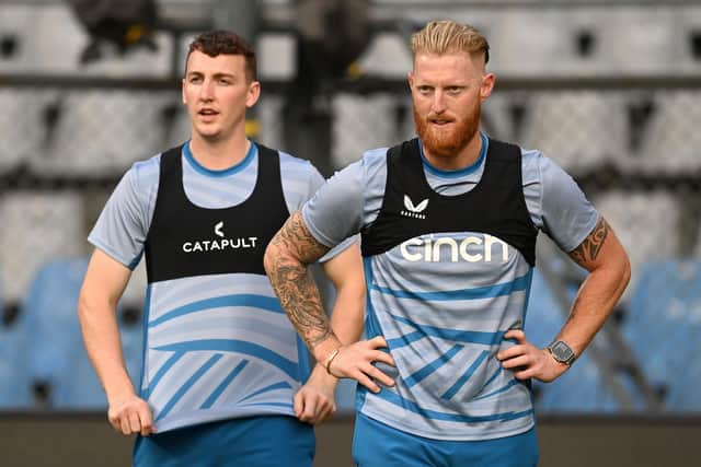 BIG GAME HUNTERS: Yorkshire's Harry Brook (left) could retain his place alongside the returning Ben Stokes when England take on South Africa at Wankhede Stadium on Saturday. Picture: Gareth Copley/Getty Images