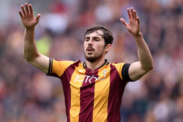 WE GO AGAIN: Defender Sam Stubbs admits the pain of play-off semi-final defeat is harsh, but is confident Bradford City can clinch promotion from League Two under manager Mark Hughes next season. Picture: George Wood/Getty Images.