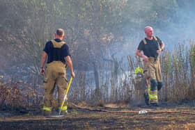 Firefighters struggled to control a wildfire which broke out on Sheffield's Manor Fields Park on August 13, 2026